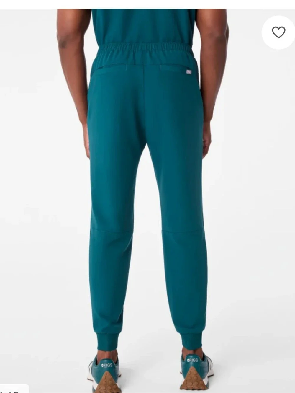 Men's Figs Tansen Cargo Scrubs Joggers In Caribbean Blue Orange Drawstring
